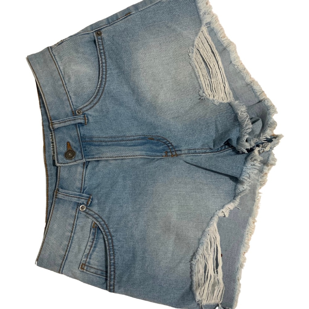 Denim Blue Women's high rise Shorts